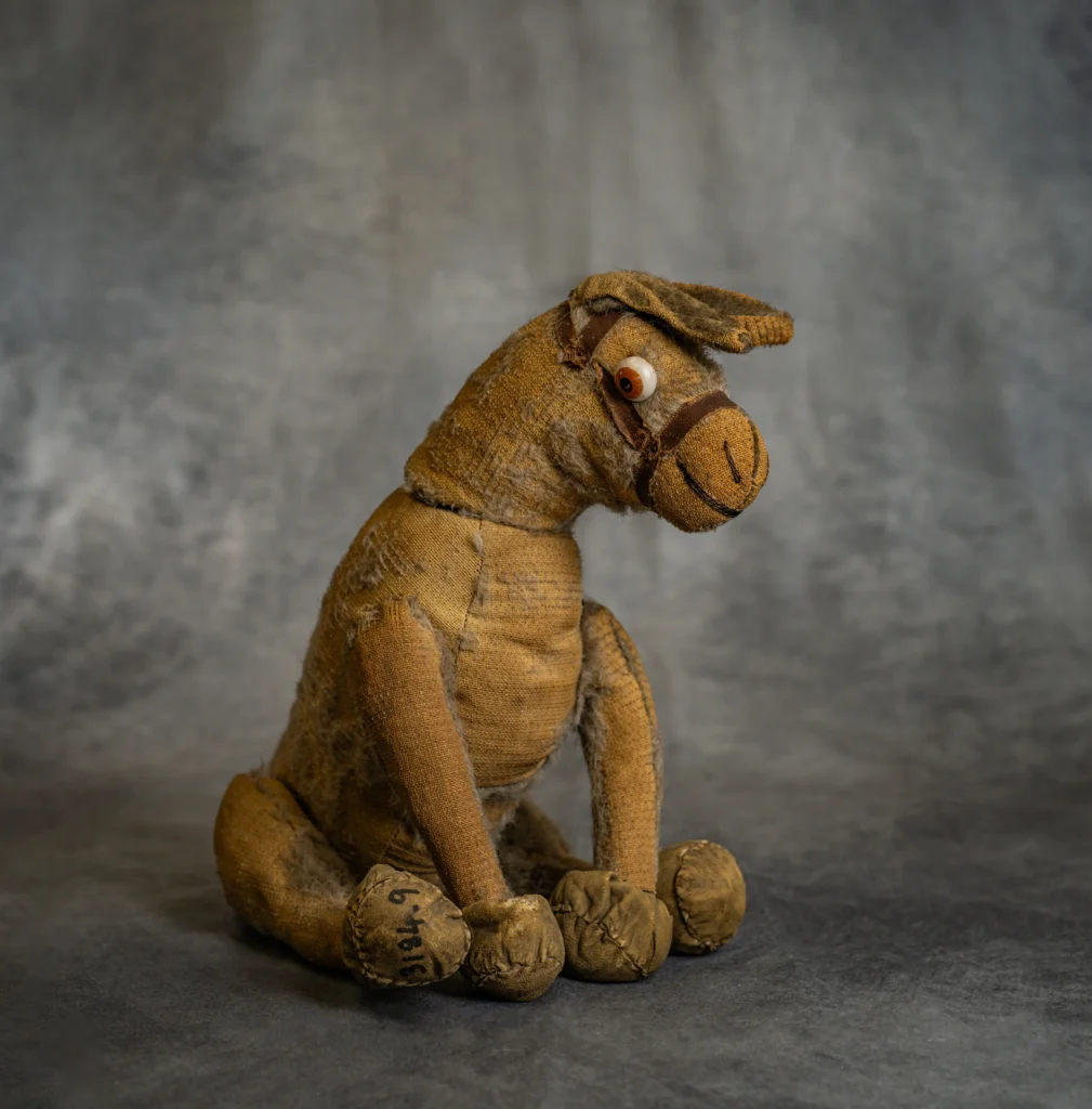 Historic toy donkey